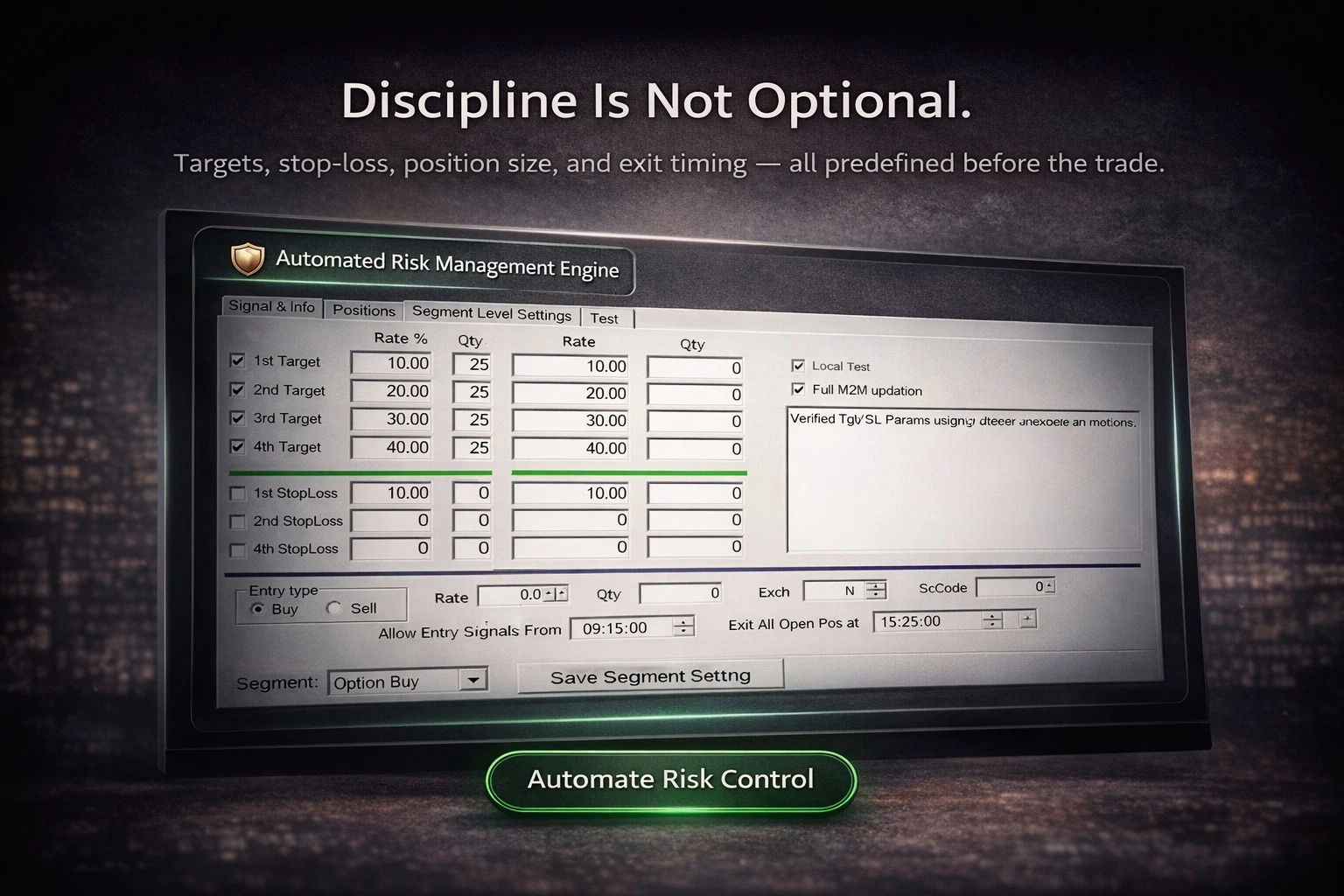 Risk Management Panel View